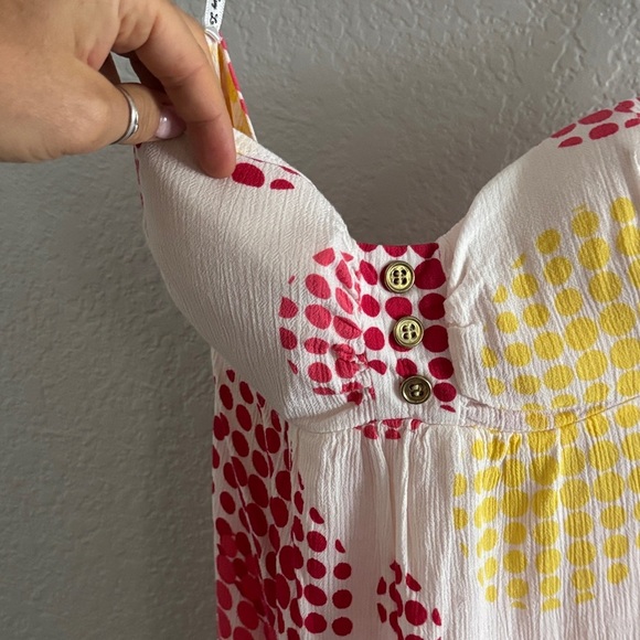 Lucy love Polka Dot Women's Top - Red, Yellow, and White - Picture 2 of 4